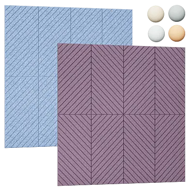 Acoustic diagonal panels made of PET felt, Reflect