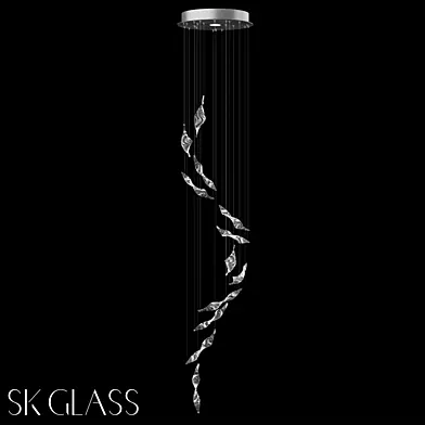 Verde SK-GLASS® pendant lamp with 12 pendants