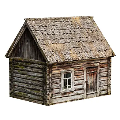 Wooden Hut Low Poly TA1