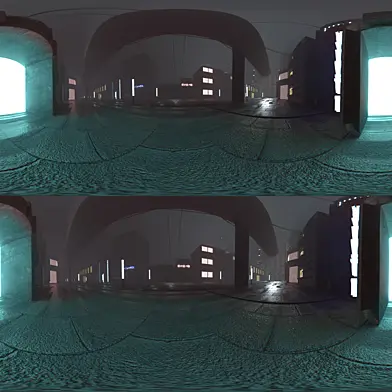 Neon Alley HDRI – Teal & Coral