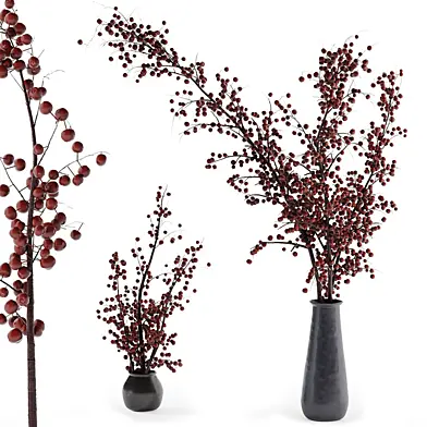 Bouquet with branches and red berries