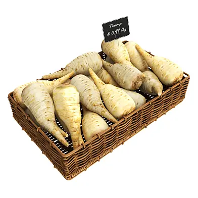 Parsnip in tray with price tag