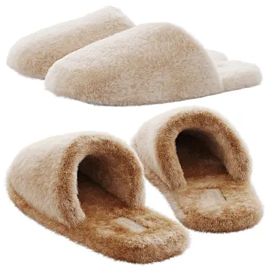 FAUX FUR MULE SLIPPERS