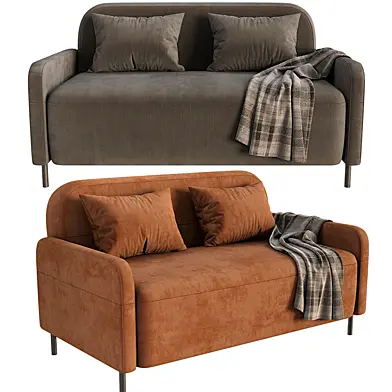 Fils Mini 120 Velvet Terra Straight Sofa