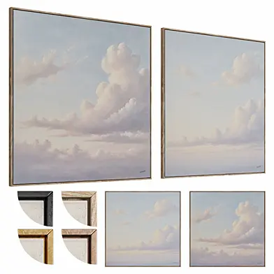 Paintings Tenderness of Clouds | 4K | PBR