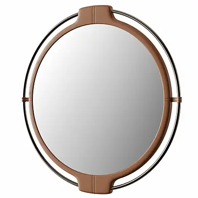 Gero Leather Frame Mirror