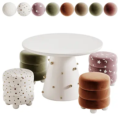 Cozy Children's Table and Chairs, Children's Table and Chairs 03