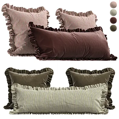 Ruffle Pillow Set 02