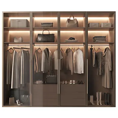 Wardrobe with glass doors 2