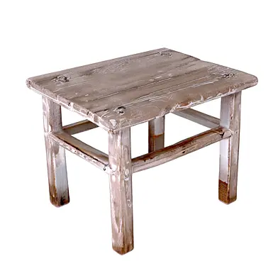 White Wash Farm Side Table