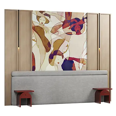 Headboard with panel