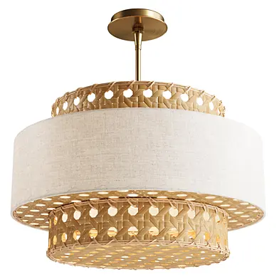 Reese Cane 22 Kids Semi-Flush Mount Ceiling Light Cane Crate and barrel