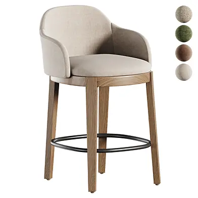 The Lena armchair with central - Chair - 3D model