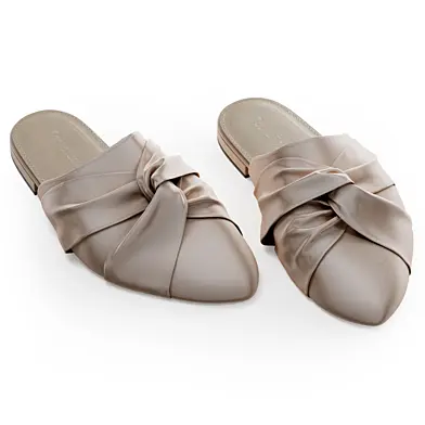 Sneakers mules silk and suede shoes