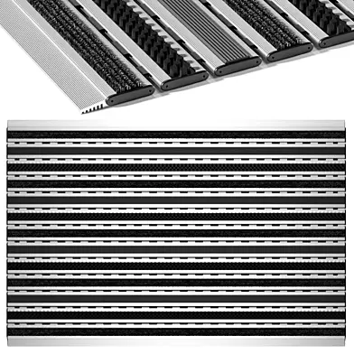 Aluminum dirt protection grille CityTop Respect brush+rubber