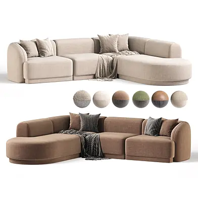 Seater Corner Sofa Miley Right Velvet