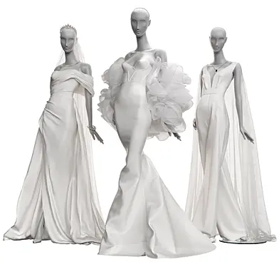Wedding attire on mannequins 003
