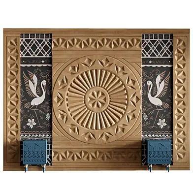 Wall panel with nightstands jt 2251