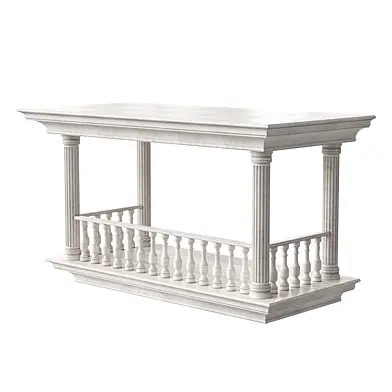 Classical Balcony With Marble Baluster Detailing - Facade Element 2