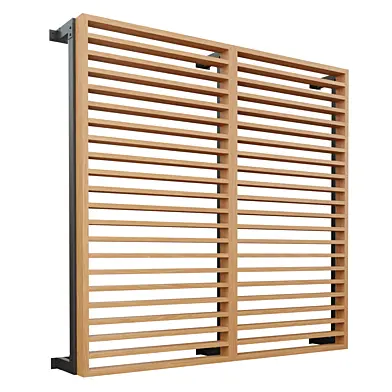 A-010 modular facade horizontal louvers