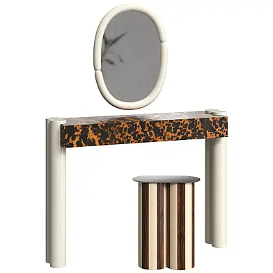Console and pouf Tortuga by designer Hermine Torikian