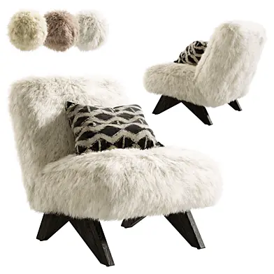 Jakob Sheepskin Armless Lounge Chair