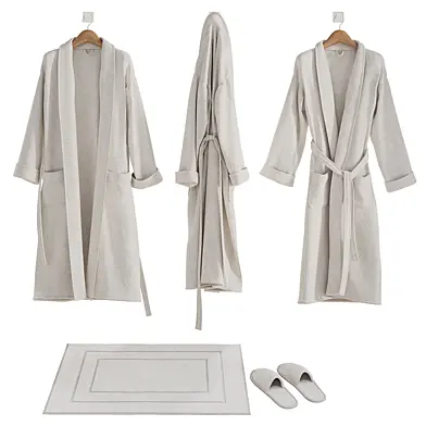 Bathrobe and slipper set