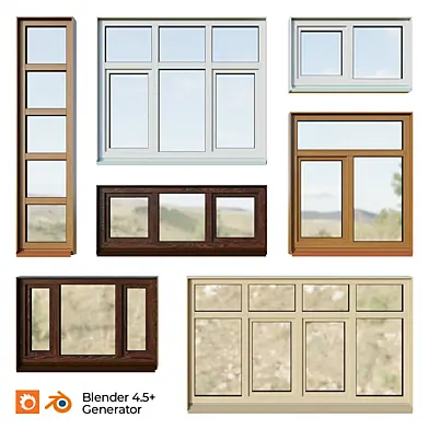 Low-Polygon Window Generator for Blender