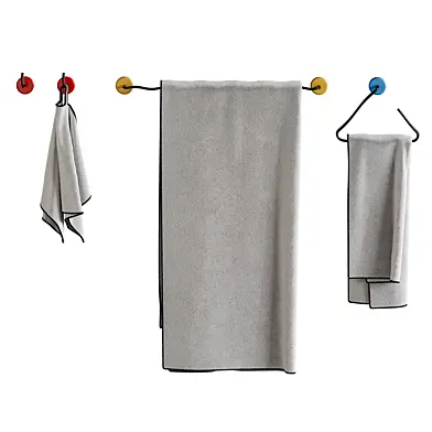 Set of towels with towel holders Moroshka Memphis