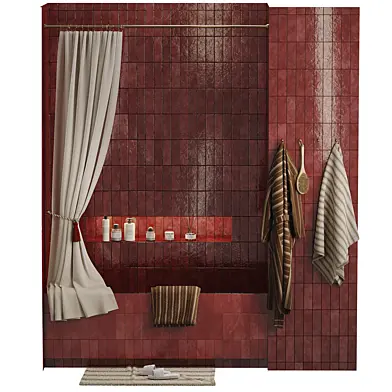 Niche for the bath with decor