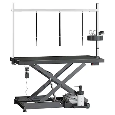 Dog and cat grooming table with lift