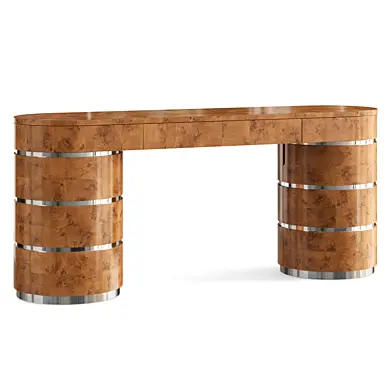 Lucie Burl and Chrome 68 Storage Console Table by Laura Harrier & Tiffany Howell Crateandbarrel