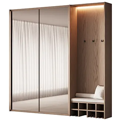 592 hallway zone 28 built in wardrobe japandi