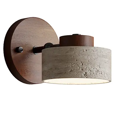 Study Reading Travertine Wall Light corona