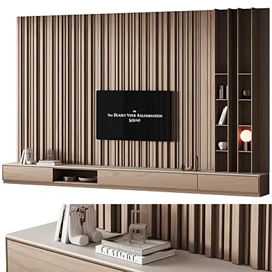 610 tv wall kit 21 living room zone wooden slats wall panel