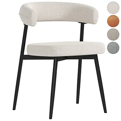 Set of 2 Théa chairs in fabric, THÉA
