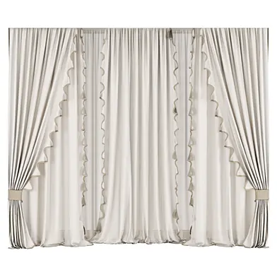 GD Silk and Cotton Curtain Set 126