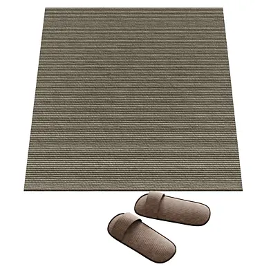 Bathroom mat and soft slippers