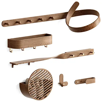 Wooden hooks for the hallway set_05