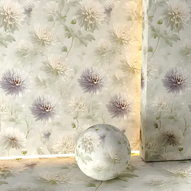 Mint Chrysanthemum Bloom Wallpaper