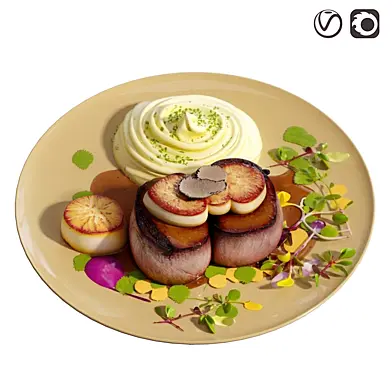 Gourmet Fine Dining Dish with Truffle