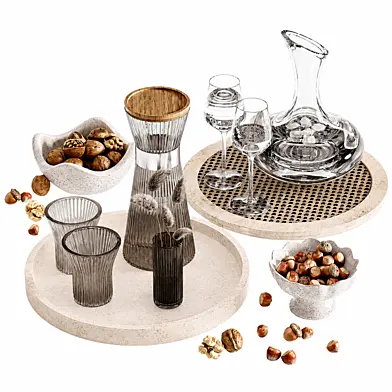 walnut and hazelnut set
