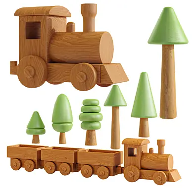 train with trees