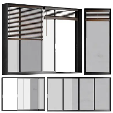 sliding Metal Windows set 03