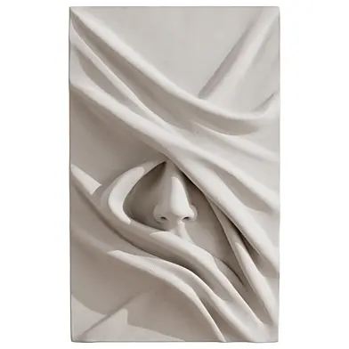 Veiled Face Relief Wall Panel
