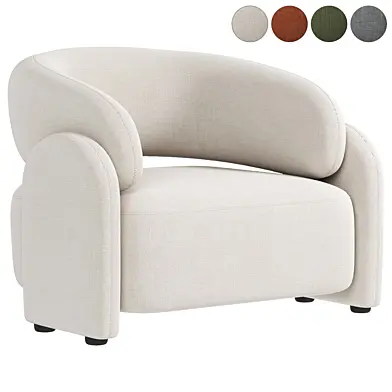 Evalina Spiced Coral Velvet Sofa Chair