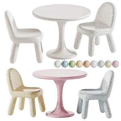 Children's table and chairs 07