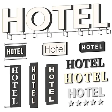 Hotel signage set