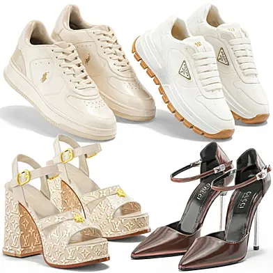 Decorative set of decor branded shoes sneakers women's shoes LOUIS VUITTON PRADA Gucci. Collection 188.