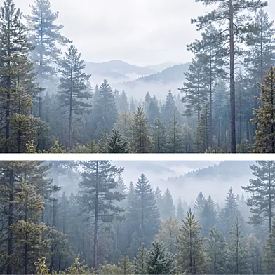 Background Forest/Mountains Misty